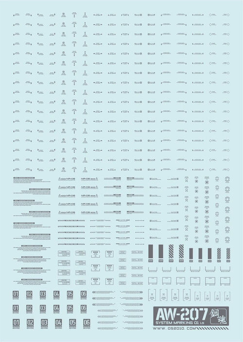 STEEL SERIES  AW Water Decal AW-207 MARKING (DARK GREY) 1/144 1/100