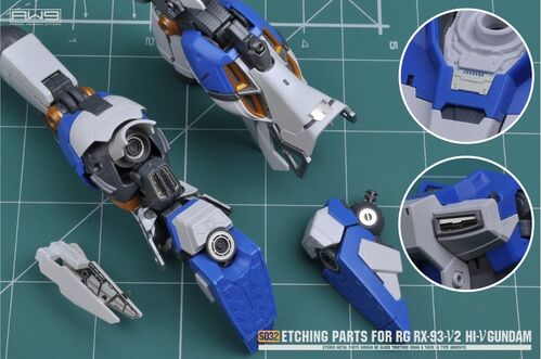 MADWORKS ETCHING PARTS -S24- RG RX-93-V2 HI-V GUNDAM + WATERSLIDE DECALS