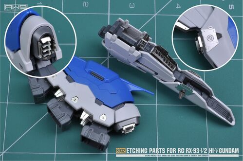 MADWORKS ETCHING PARTS -S24- RG RX-93-V2 HI-V GUNDAM + WATERSLIDE DECALS