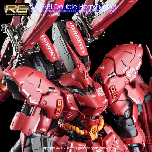 G-REWORK -RG- SAZABI DOUBLE HORN -FUKUOKA LIMITED. (SAZABI DECALS NOT INCLUDED)