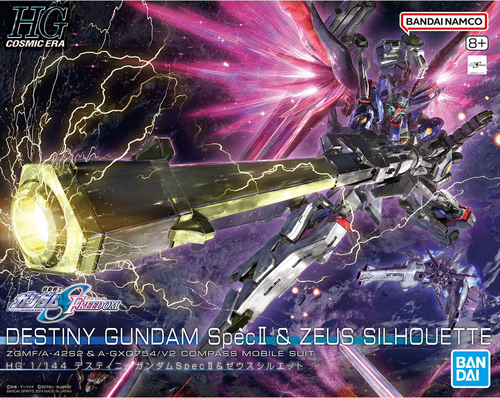 GUNDAM HGCE -258- ZGMF/A-42S2 A-GXQ754/V2 DESTINY GUNDAM SPEC II & ZEUS SILHOUETTE 1/144