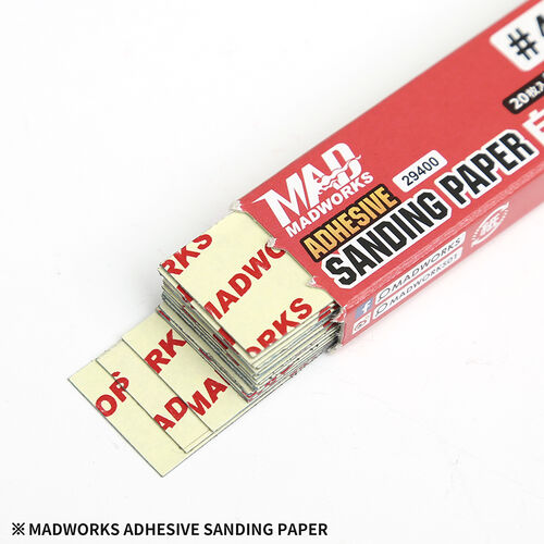 MADWORKS Adhesive Backed Sandpaper & Board #400 20 pieces