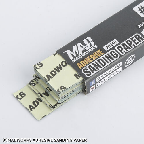 MADWORKS Adhesive Backed Sandpaper & Board #240 20 pieces