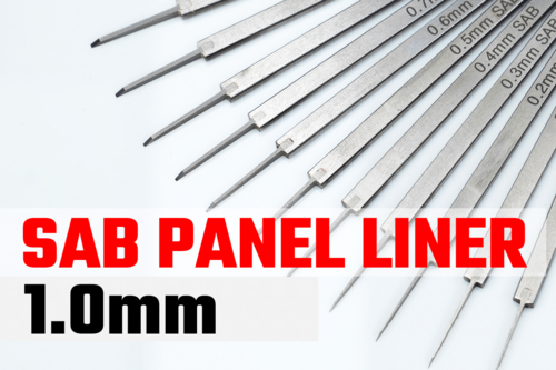 Ansai Model Scriber Laser Mark Blades 0.2/0.4/0.6/0.8/1.0 mm with Rubber Cap + Carving Masking Tape 3mmx30m,Scribing Line, for Engraved,Panel Line