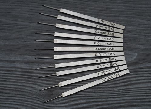 Model Panel Line Scriber Resin Carved Scribe Line Hobby Cutting Tool Model  Chisel with 7 Blades 0.1-2.0mm for Carving Cutting