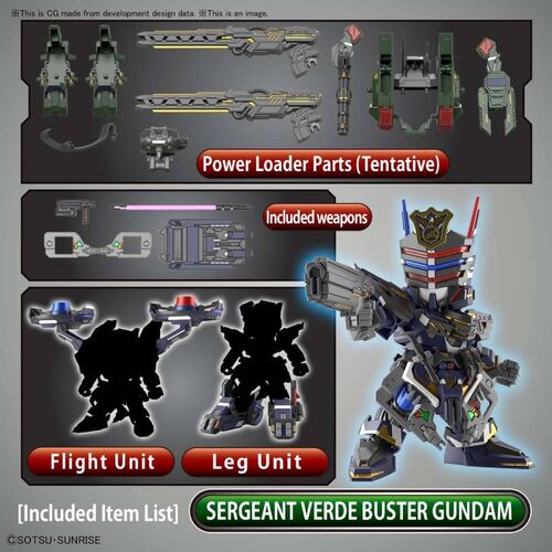 GUNDAM SDW HEROES - 12 SERGEANT VERDE BUSTER GUNDAM DX SET